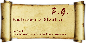 Paulcsenetz Gizella névjegykártya